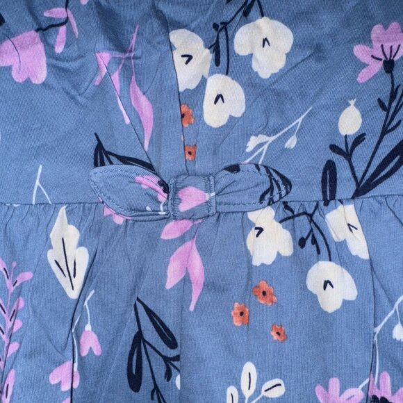 Carters Infant Floral Dress & Bloomer Set Blue Pink Size 7 - Picture 4 of 6